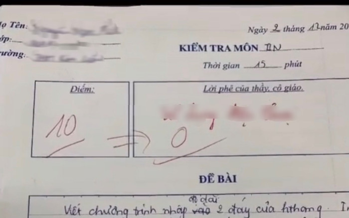 Nữ sinh làm toán được 10 điểm nhưng bị trừ còn 0, cô giáo đưa lý do không thể chối cãi Ảnh 2