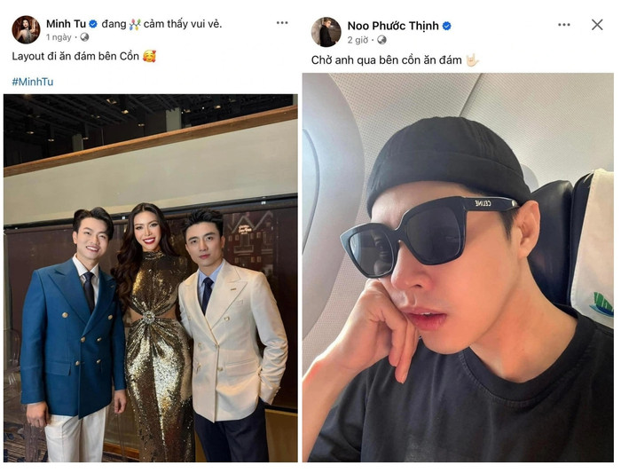 Minh Tú, Noo Phước Thịnh đi ăn đám bên cồn.