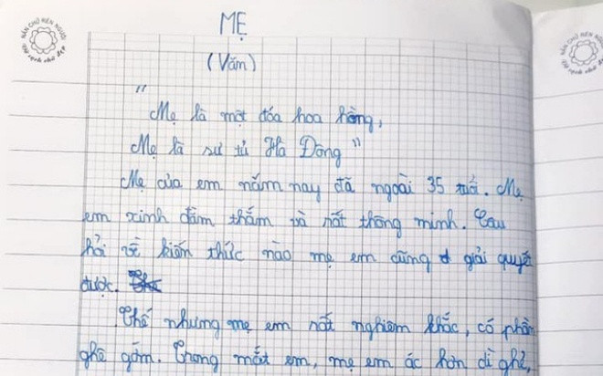 Làm bài văn tả mẹ, cậu bé lớp 4 chốt 1 câu: Thà FA còn hơn lấy người vợ như mẹ Ảnh 2