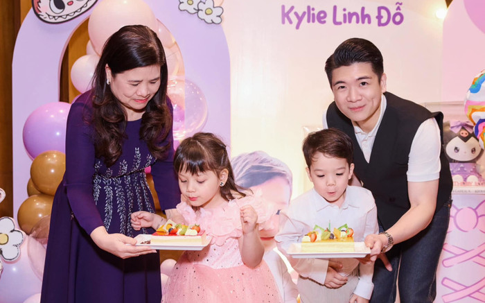 Đại thiếu gia nhà bầu Hiển tổ chức sinh nhật cho hai con Ảnh 2