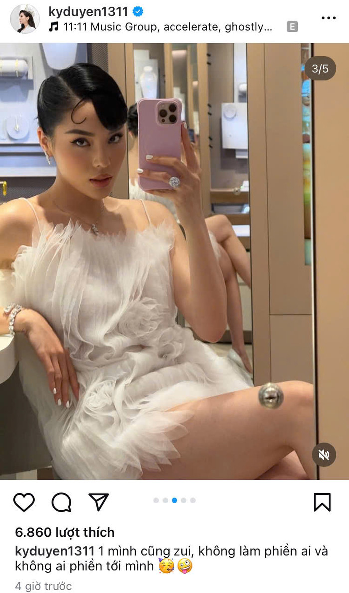 Sau chuyện buồn, Hoa hậu Kỳ Duyên 'sốc' lại tinh thần, cho biết bản thân 'một mình cũng vui'