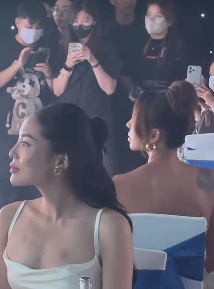 Kỳ Duyên - Minh Triệu tái hợp hồi tháng 9 nhưng không tương tác dù ngồi gần nhau. (Ảnh Tổng hợp)