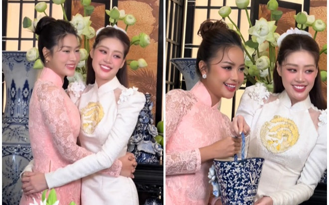 Hoa hậu Khánh Vân đẹp rạng ngời trong lễ ăn hỏi, dàn phù dâu toàn cực phẩm nhan sắc Ảnh 2