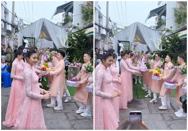 Lễ ăn hỏi của Hoa hậu Khánh Vân đang được tổ chức. (Ảnh FBNV)