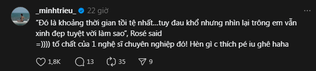 Trạng thái của Minh Triệu giữa lúc người bạn 'từng thân' Kỳ Duyên bị phản ứng. 