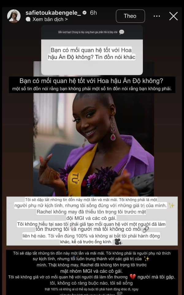 Á hậu 3 lên tiếng tố đương kim Miss Grand International 2024 thiếu tôn trọng. 