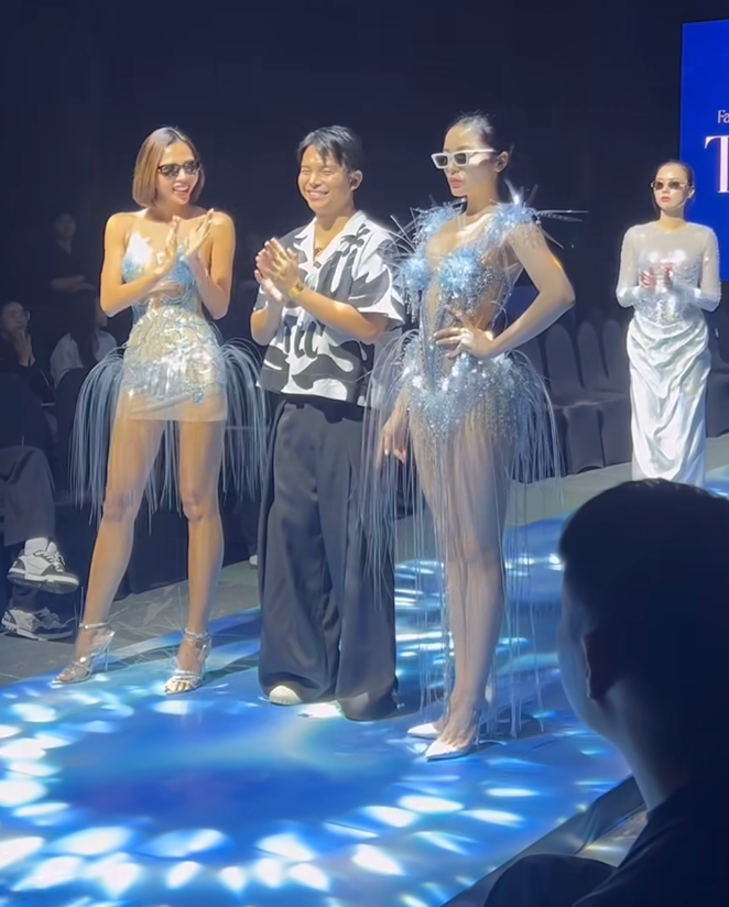 Minh Triệu - Kỳ Duyên giữ sự lạnh lùng từ khi tổng duyệt cho đến lúc chính thức diễn show. Ảnh: Sưu tầm