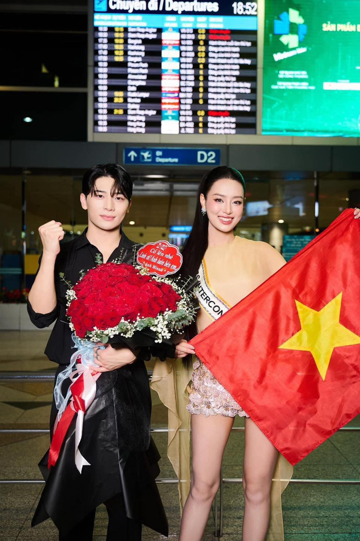 Cheon Minuk  đã theo dõi đêm chung kết Miss Intercontinental 2024 để ủng hộ Bùi Khánh Linh.
