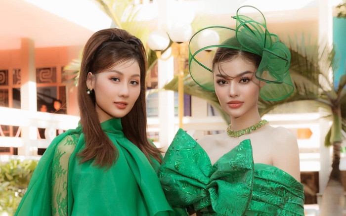 Á hậu Kiều Loan tái xuất rực rỡ trên thảm đỏ của Vũ Ngọc và Son Ảnh 2