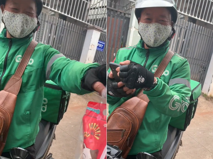 Shipper giao hàng cho chính con gái ruột.