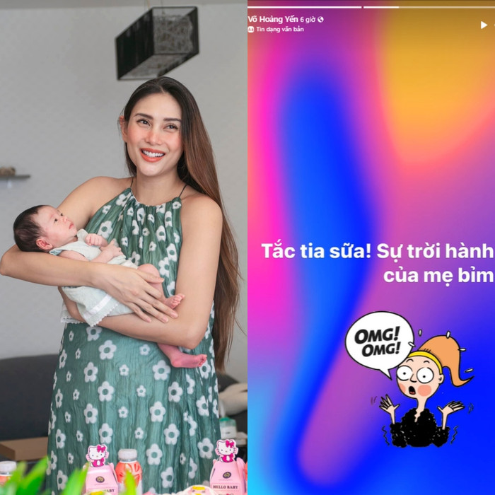 Võ Hoàng Yến khổ tâm khi gặp phải tình trạng tắt tia sữa sau sinh.