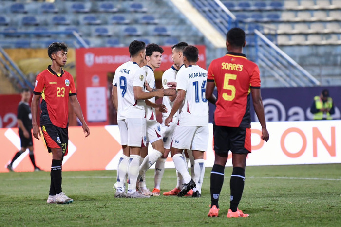 Đánh bại Timor Leste 10-0, tuyển Thái Lan đã thị uy sức mạnh của nhà đương kim vô địch AFF Cup. Ảnh: FAT