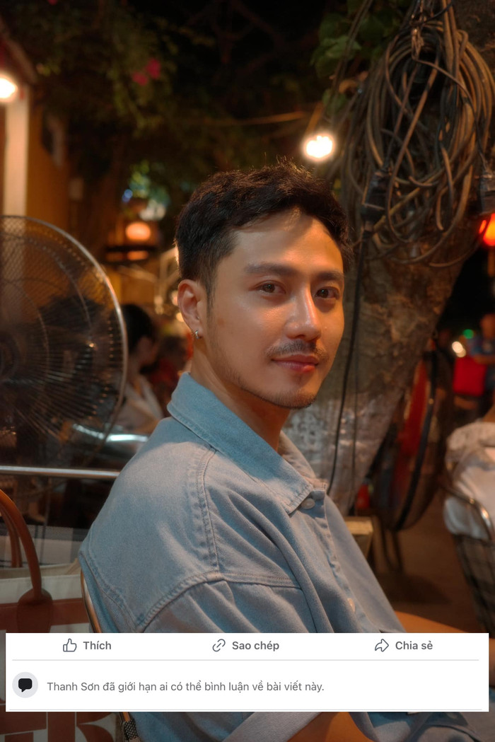 Thanh Sơn tắt tính năng bình luận trên trang cá nhân (Ảnh: FBNV)