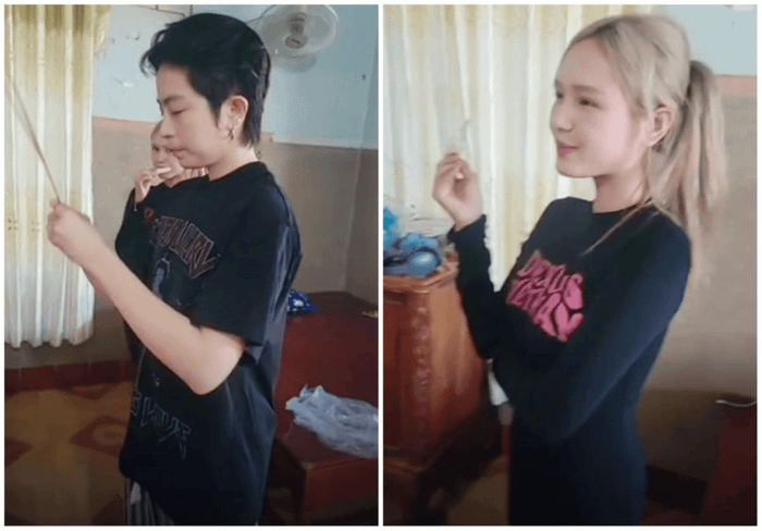 Showbiz 24h: Gil Lê tham dự đám giỗ nhà Xoài Non. (Ảnh chụp màn hình TikTok Trúc Gia Trang)