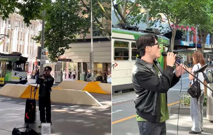 Nam ca sĩ Việt hát trên đường phố Úc, gây xôn xao vì không ai quan tâm Ảnh 1