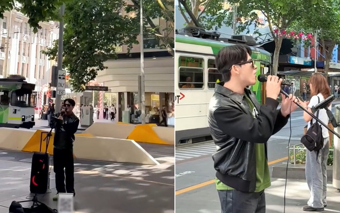 Nam ca sĩ Việt hát trên đường phố Úc, gây xôn xao vì không ai quan tâm Ảnh 2