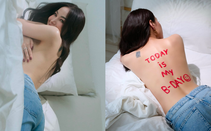 Yok Thanyakant - nữ người mẫu Thái Lan gây tranh cãi khắp các diễn đàn mạng xã hội vì vô tư cởi áo, để ngực trần chụp ảnh kỷ niệm sinh nhật tuổi 38.