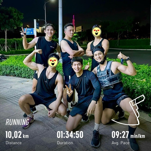 Trấn Thành từng gia nhập nhóm chạy bộ cùng Lâm Bảo Châu để giảm cân. (Ảnh FBNV)