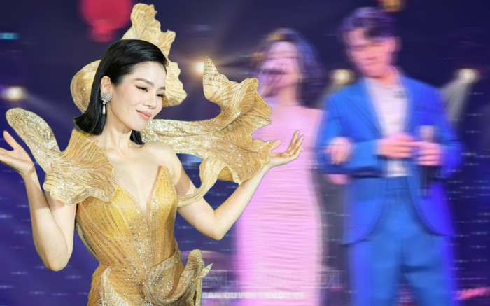 Lệ Quyên đi diễn đầu năm, tình tứ khoác tay một chàng trai trên sân khấu Ảnh 2