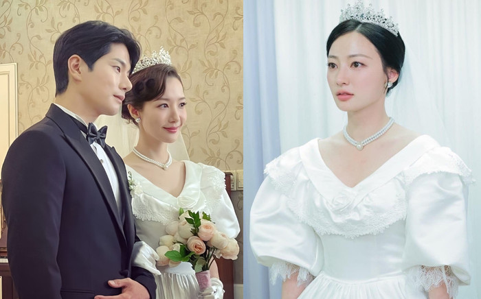Mẫu váy cưới cổ điển gây bão trong Cô Đi Mà Lấy Chồng Tôi: Park Min Young hay 'tiểu tam' mặc đẹp hơn? Ảnh 2