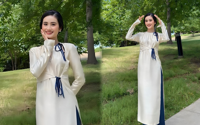 Hết áo dài, Hoa hậu Ý Nhi mặc gì cho ngày Tết nơi xa xứ? Ảnh 2