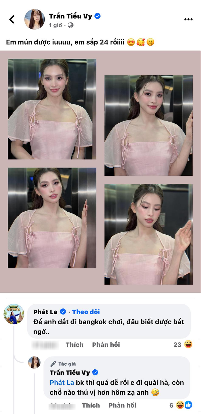 Dòng bình luận của Phát La đề cập đến BangKok - nơi bạn trai tin đồn Nicky Nachat của Tiểu Vy đang sinh sống. Khán giả cho rằng đây là một gợi ý mới cho khán giả về chuyện tình yêu của cặp đôi.
