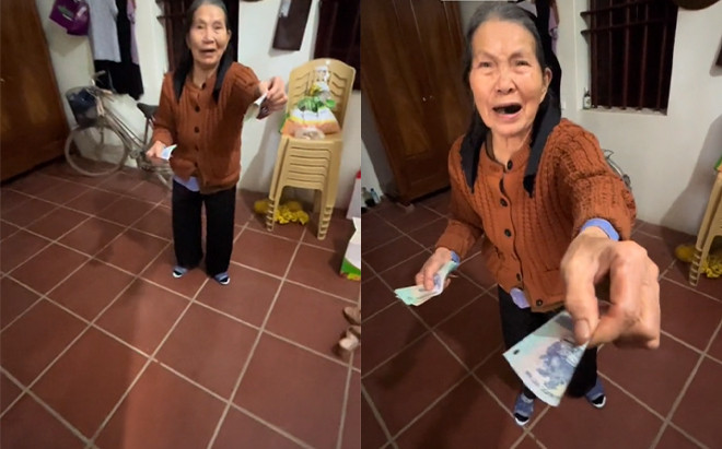 Cưng xỉu khoảnh khắc bà 'dấm dúi' cho cháu tiền lì xì, ai xem xong cũng thấy mình trong đó Ảnh 2