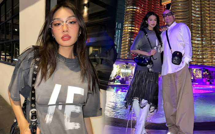 Xuống phố cùng bố, Á hậu Thảo Nhi Lê ăn vận ra sao? Ảnh 2