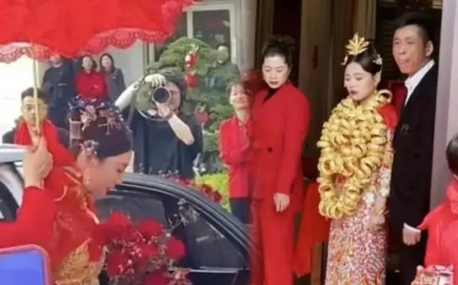 Cô dâu đeo 100 vòng vàng nặng trĩu cổ trong đám cưới khiến dân tình choáng ngợp Ảnh 2