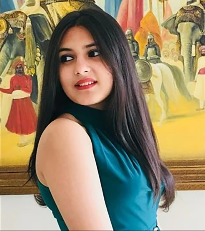 Suhani Bhatnagar trước khi qua đời.&nbsp;