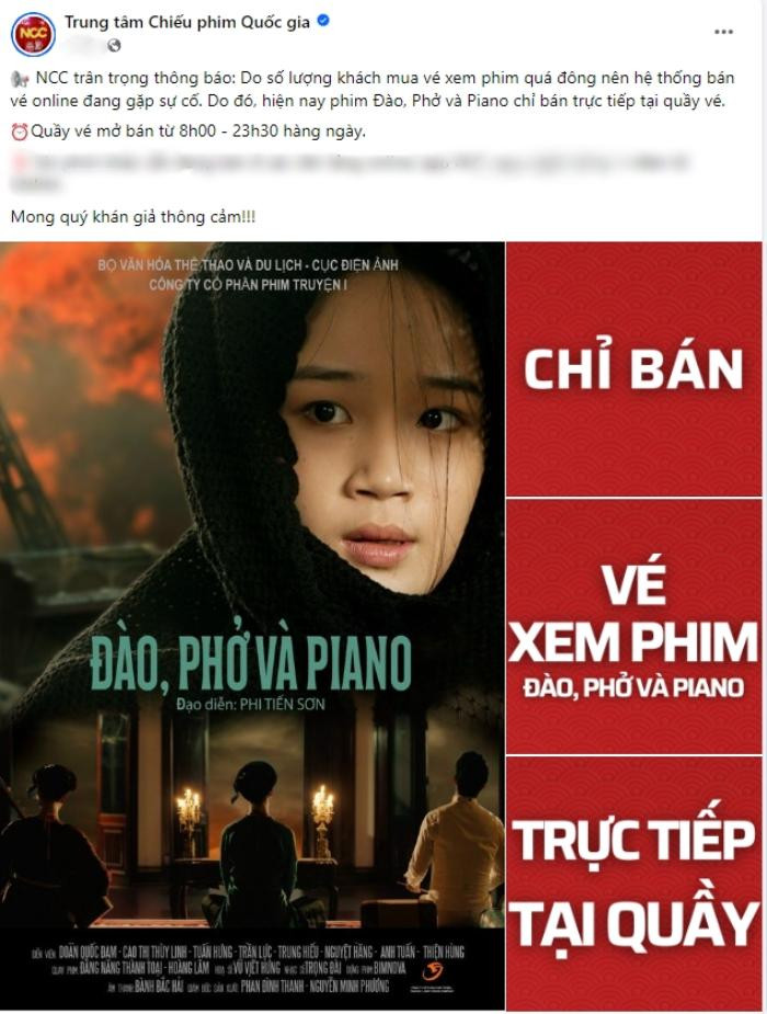 Nhà cung cấp phim Đào, Phở và Piano bất ngờ ra thông báo giữa cơn 'khát vé' Ảnh 1