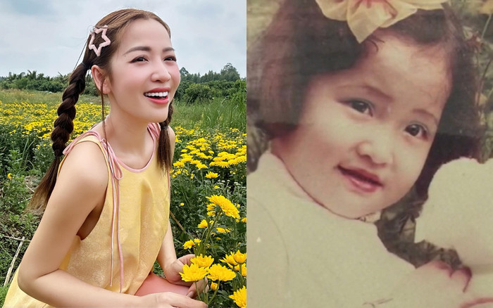 Puka khoe ảnh hồi nhỏ: Cười tít mắt, càng lớn càng lộ nhiều nét xinh đẹp Ảnh 2