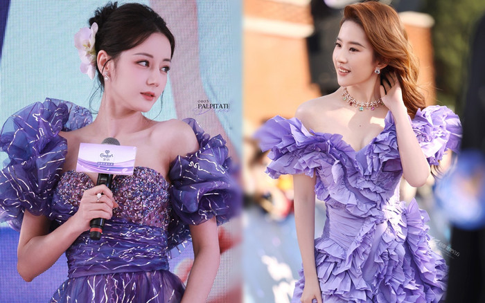 Địch Lệ Nhiệt Ba đụng tạo hình hoa tiên tử với Lưu Diệc Phi, ai đỉnh hơn? Ảnh 2