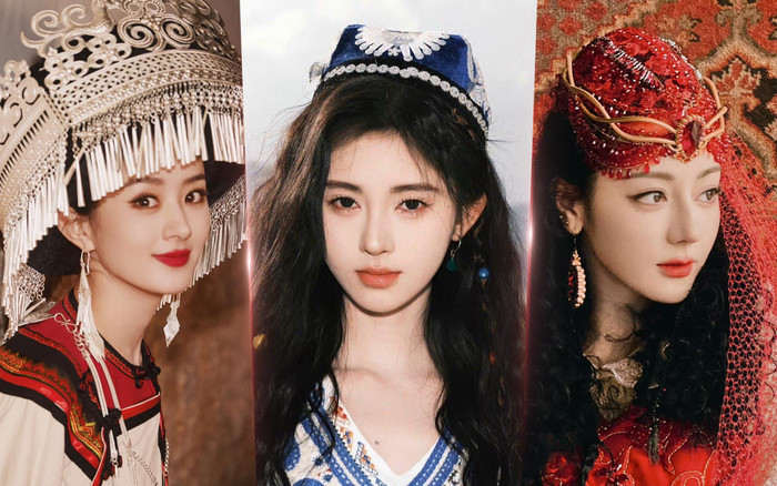 Tạo hình dân tộc của mỹ nhân Cbiz: Nhiệt Ba xứng đáng phong thần, Triệu Lệ Dĩnh lép vế trước đàn em Ảnh 2