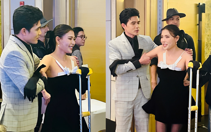 Thúy Diễm chống nạng đến sự kiện, biết lý do ai cũng xót xa Ảnh 2