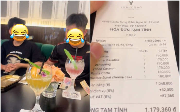 Nhóm 4 bạn trẻ tròn mắt ngạc nhiên với hóa đơn gần 1.2 triệu khi đi cà phê Thái Công Ảnh 2