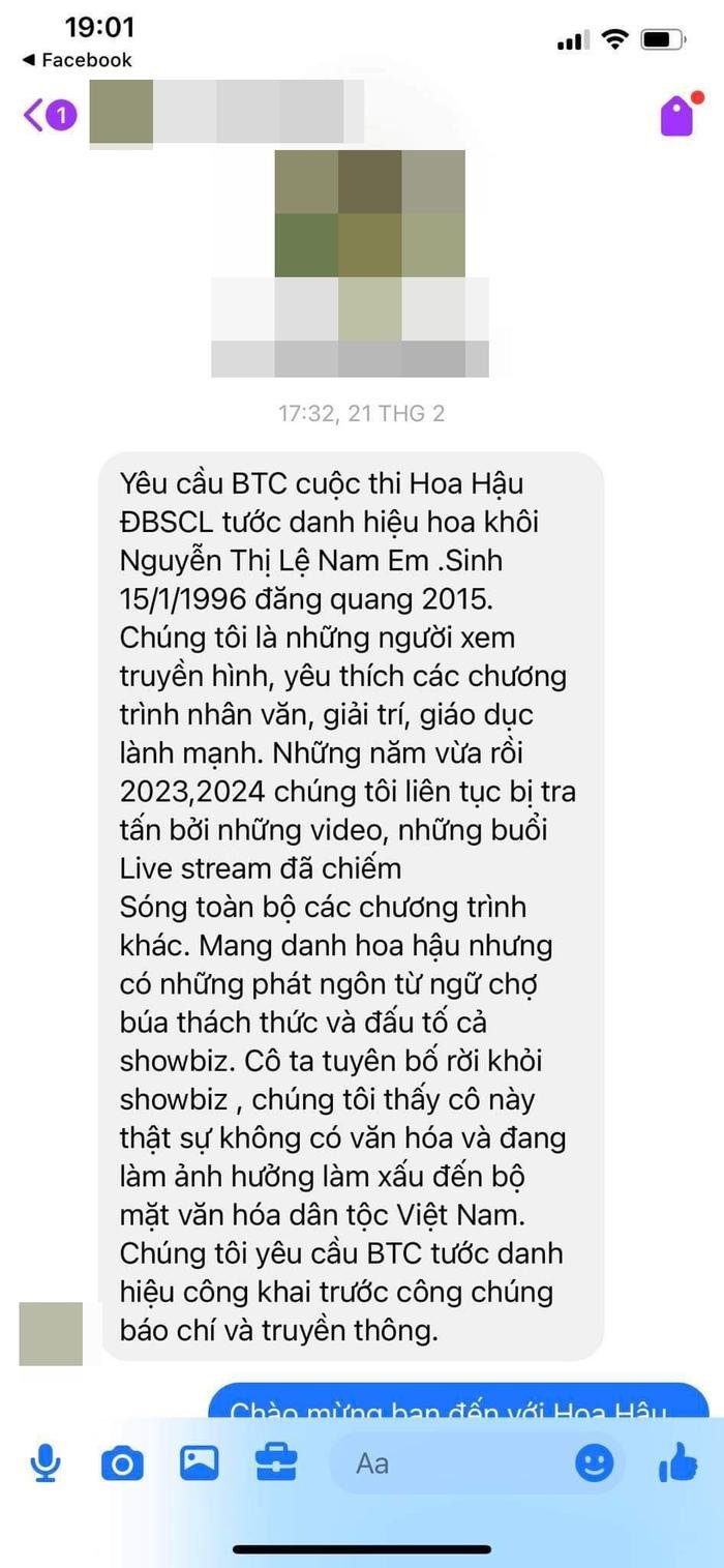 Khán giả nhắn tin BTC HH Đồng bằng Sông Cửu Long đòi tước vương miện của Nam Em Ảnh 3