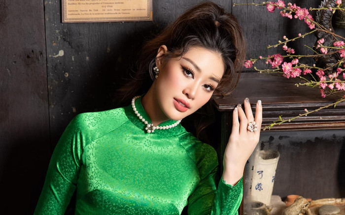 Kiểu áo dài Tết mà Hoa hậu Khánh Vân mê mẩn Ảnh 2