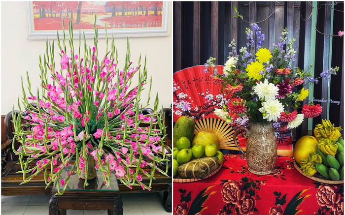 Hội chị em khéo tay khoe những bình hoa rực rỡ trang hoàng cho ngày Tết Ảnh 2