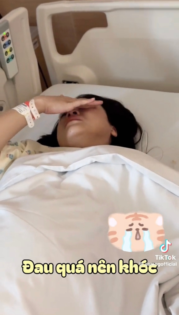 Khi trở về sau phòng sinh, Sam đã bật khóc nức nở vì quá đau đớn