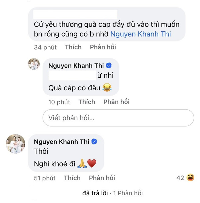 Khánh Thi được cho là vẫn chưa có ý định sinh thêm con trong năm nay. Ảnh: Chụp màn hình