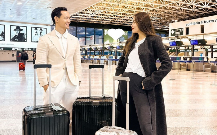 Hồ Ngọc Hà và Kim Lý khoe thời trang sân bay, không thua kém sao ngoại Ảnh 2