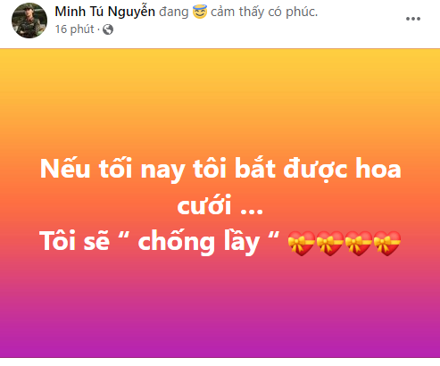 Trước thềm đám cưới Puka, Minh Tú tiếp tục áp dụng lời hứa tương tự nếu bắt được hoa cưới.
