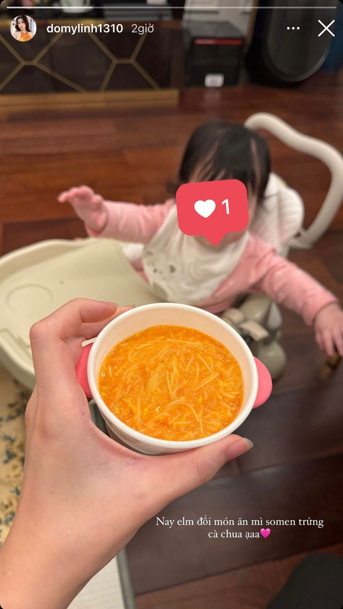 Đỗ Mỹ Linh hiếm hoi khoe ảnh ái nữ đầu lòng ở trên mạng xã hội. Ảnh: Instagram domylinh1310