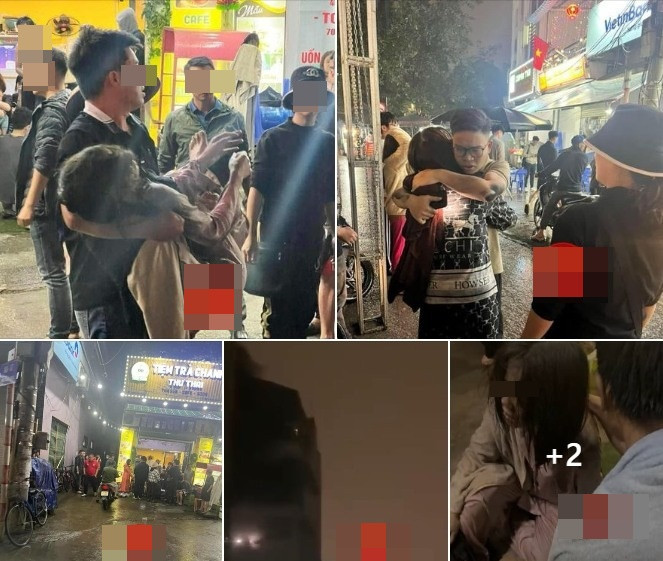 Hình ảnh về vụ cháy lan truyền trên mạng xã hội tối khuya 14/3