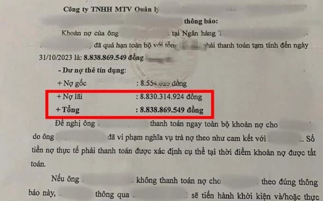 Nợ thẻ tín dụng 8.5 triệu bị ngân hàng đòi 8.8 tỷ: Ngân hàng đã tính nợ lãi thế nào? Ảnh 2