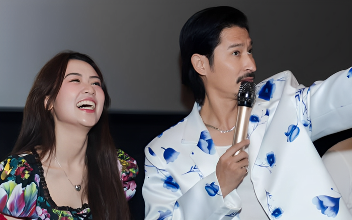 Quyên Qui tham gia quảng bá phim mới cùng 'người bố màn ảnh' Huy Khánh.