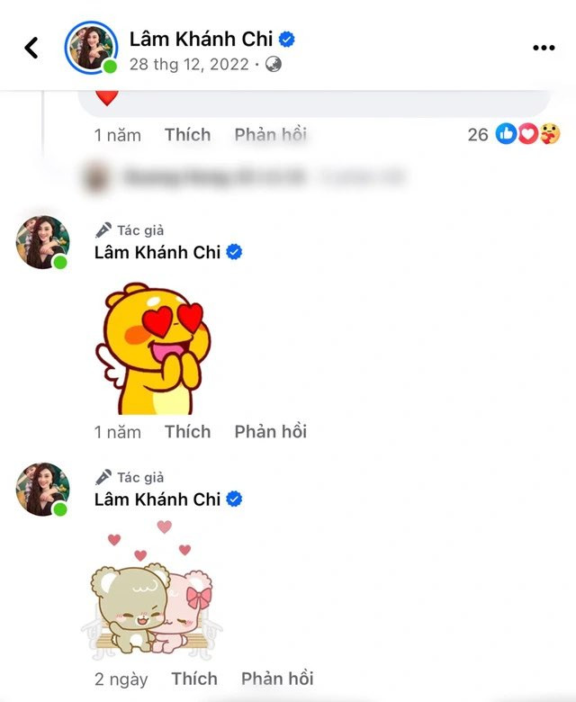 Mới đây, Lâm Khánh Chi bất ngờ để lại bình luận dưới hình ảnh chụp chung với chồng cũ.