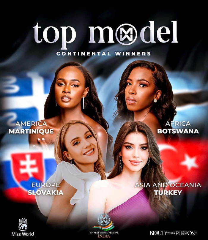 Kết quả chung cuộc, đại diện đến từ Turkey (khu vực Châu Á) về nhì, đại diện Martinique chiến thắng Top Model. 