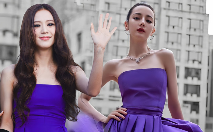 Cùng diện tone tím, Jisoo và Địch Lệ Nhiệt Ba bất ngờ bị 1 sao nữ kém tuổi vượt mặt Ảnh 2